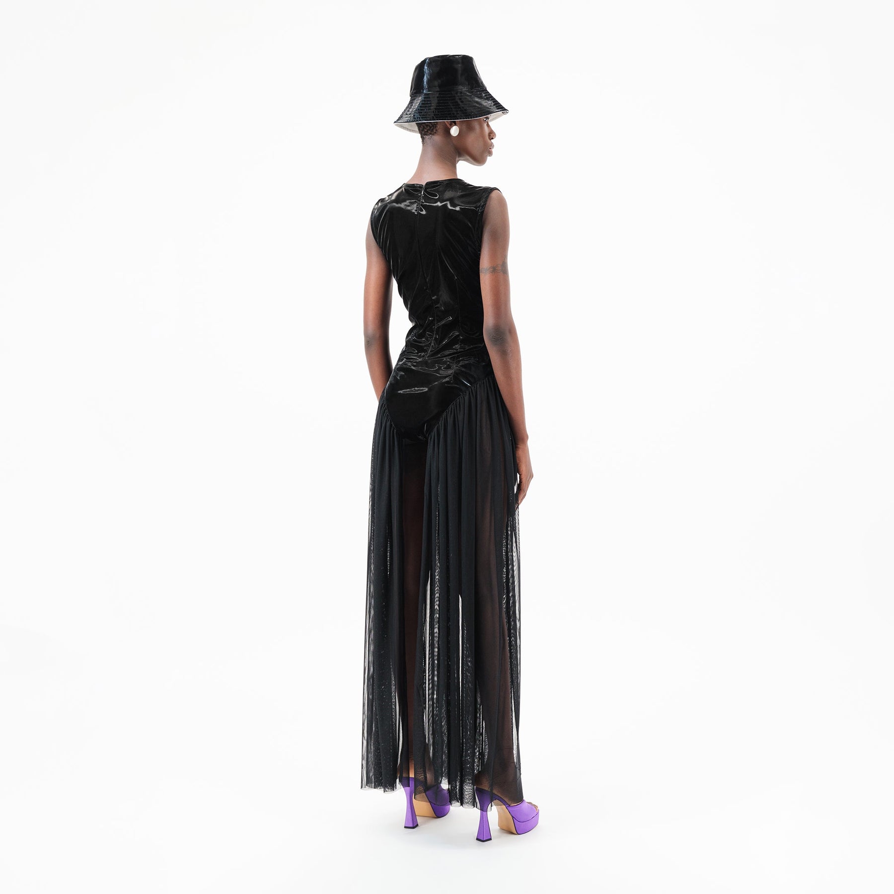 Black Tulle Bodysuit