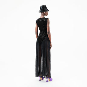 Black Tulle Bodysuit