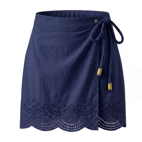 Short Wrap Skirt Navy
