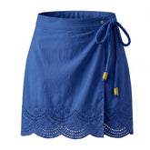 Short Wrap Skirt Cobalt