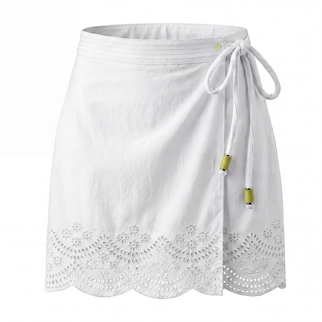 Short Wrap Skirt White