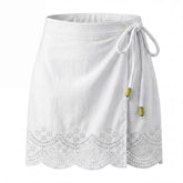 Short Wrap Skirt White