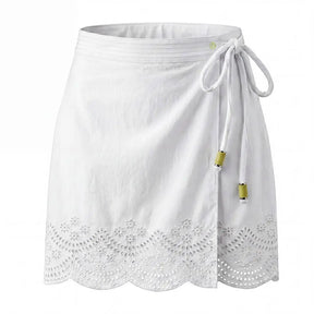 Short Wrap Skirt White