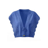 Flutter Sleeve Top Cobalt