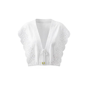 Flutter Sleeve Top White
