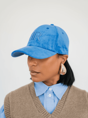 Bronx Velvet Baseball Cap- Blue