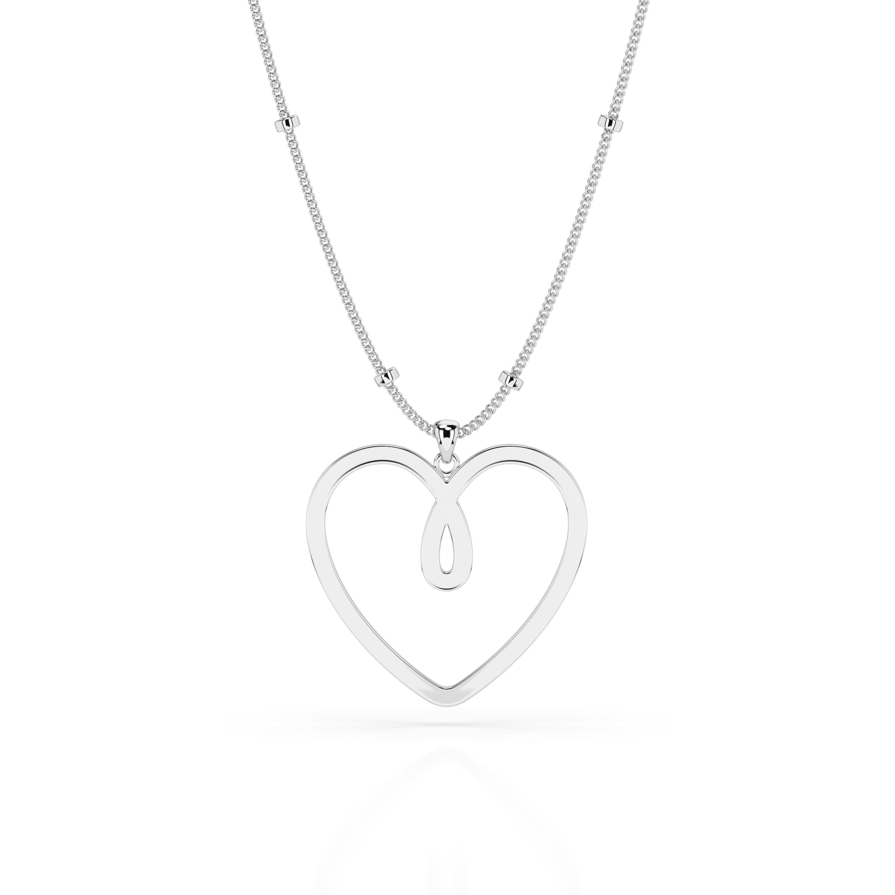 MAXI ONE HEART - Sterling Silver