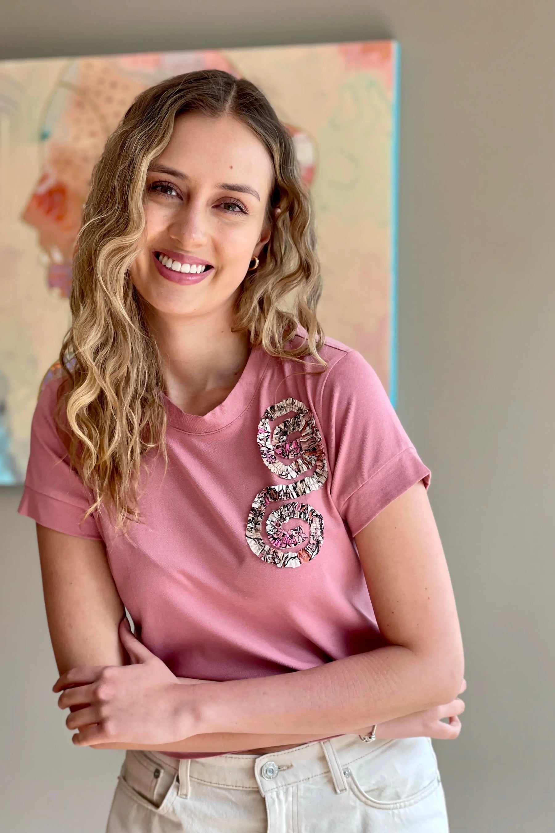 T-SHIRT MANDALA ROSADA