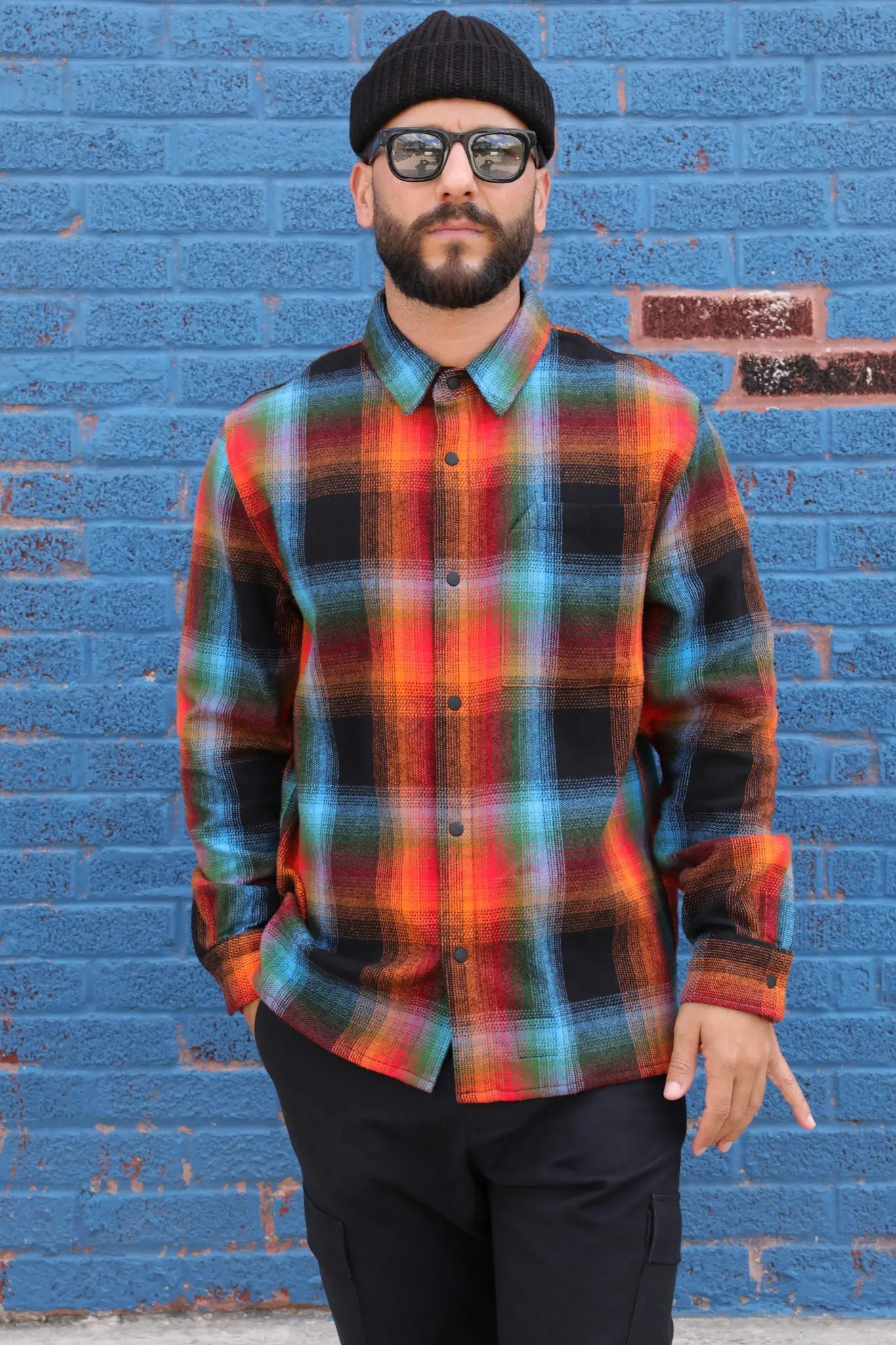 Burst Flannel Shirt Jacket