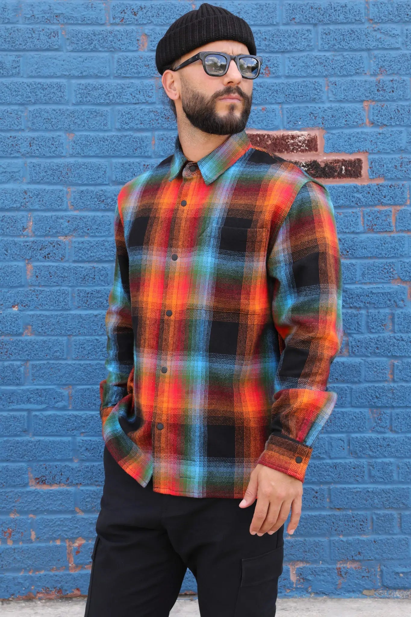 Burst Flannel Shirt Jacket