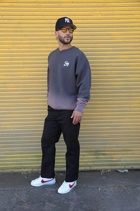 Rose Grey Vintage Fade Crewneck