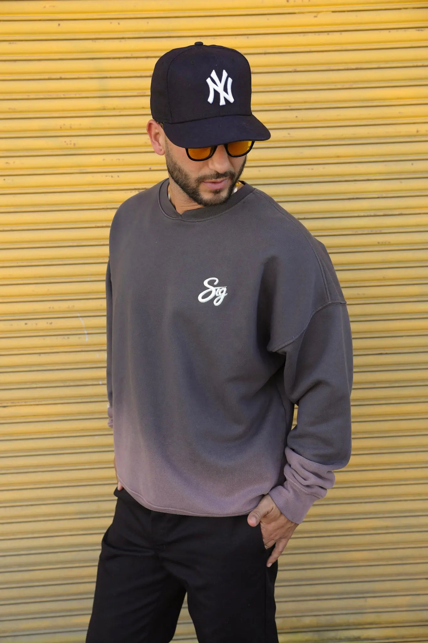 Rose Grey Vintage Fade Crewneck