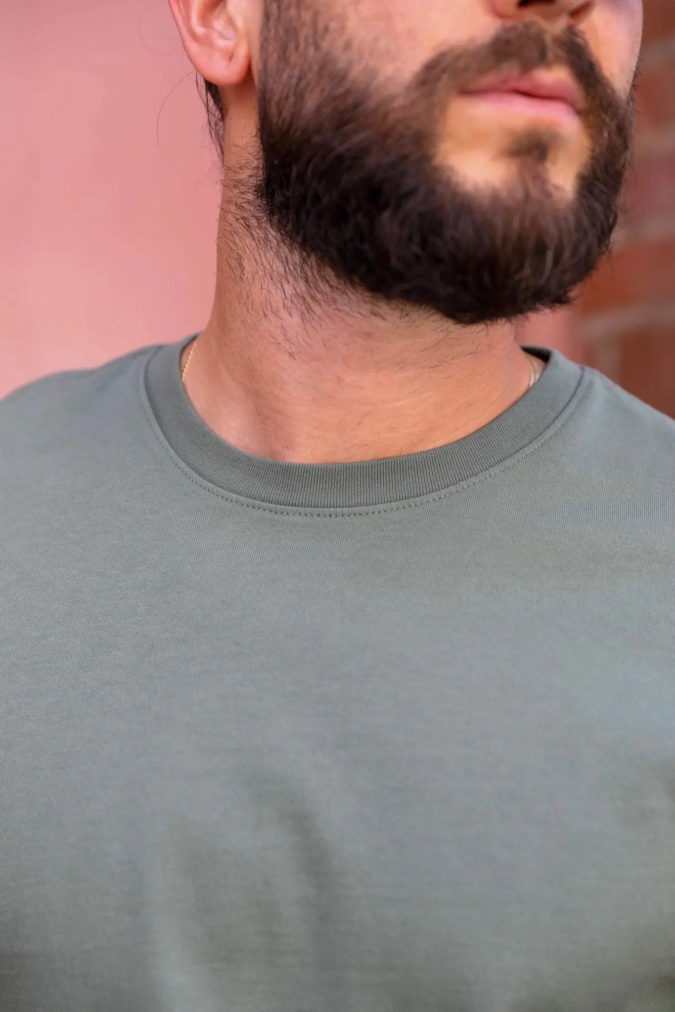 Mid-weight Slim tee Sage