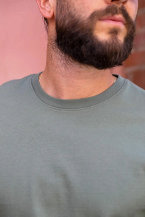 Mid-weight Slim tee Sage