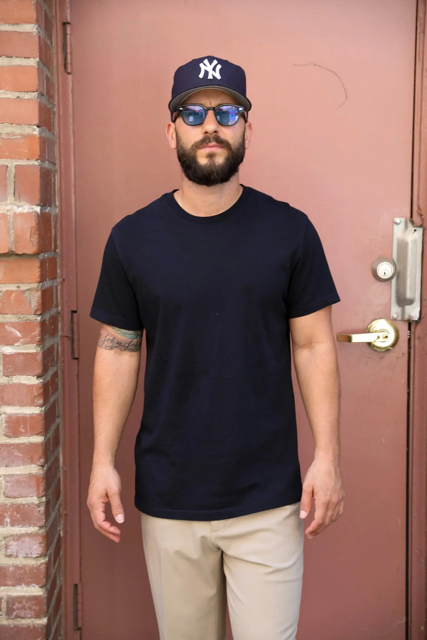 Mid-weight Slim tee Black