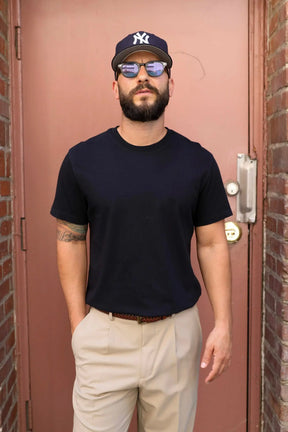 Mid-weight Slim tee Black