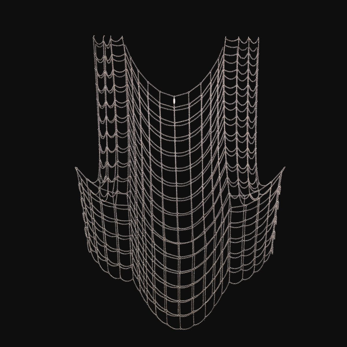 Silver Draped Chain Top