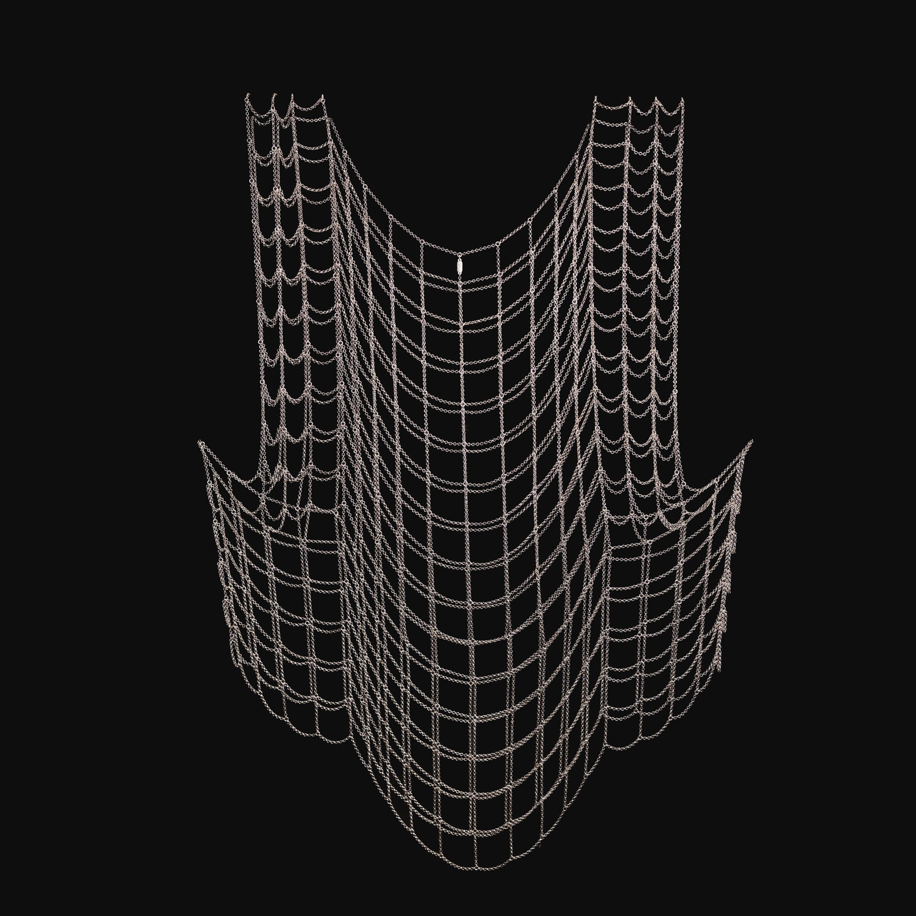Silver Draped Chain Top