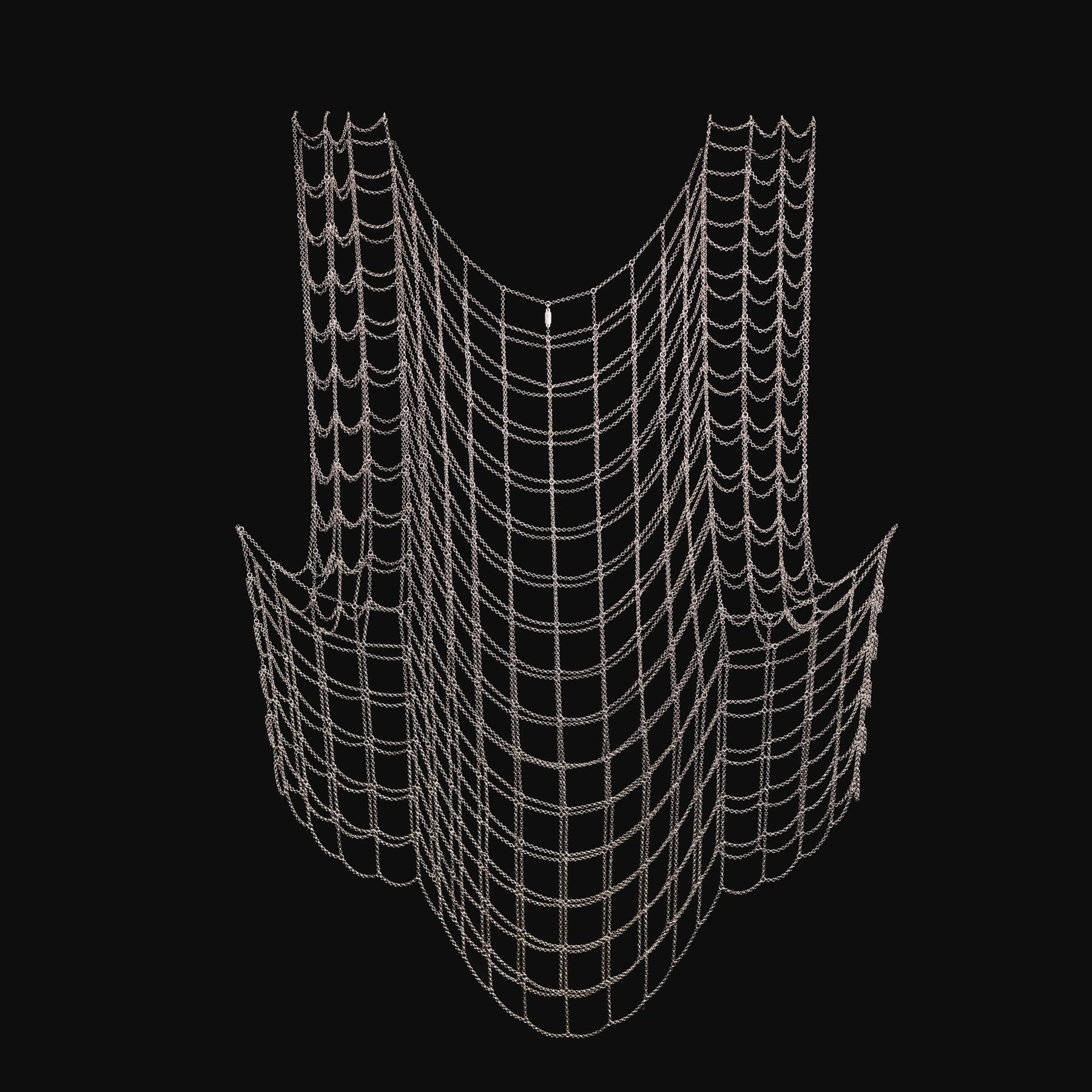 Silver Draped Chain Top