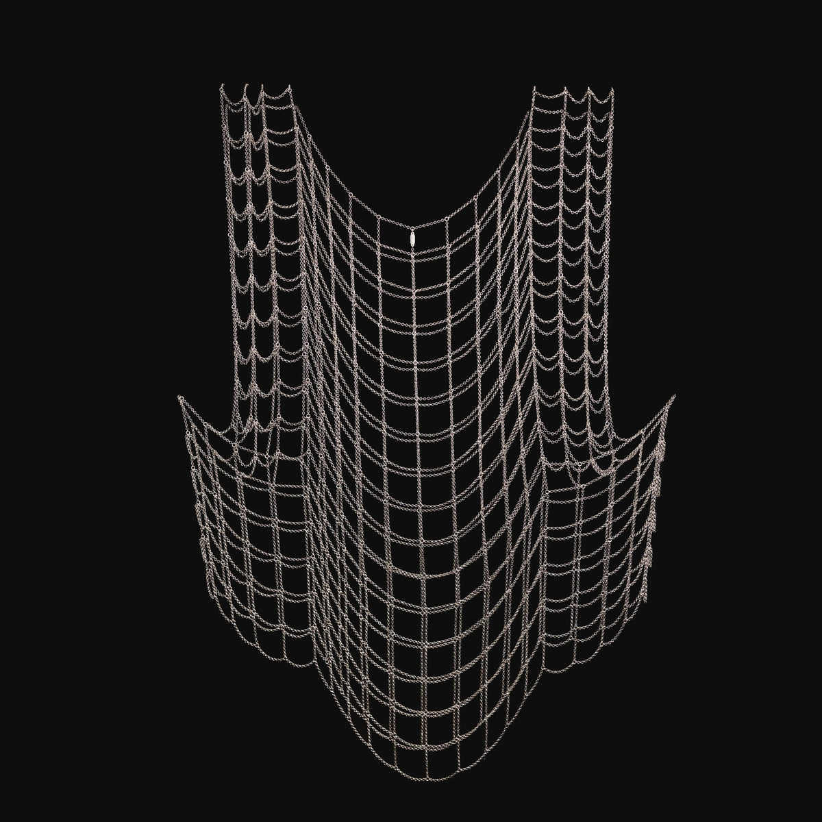 Silver Draped Chain Top