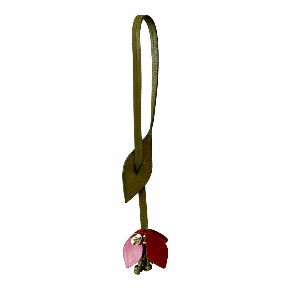Bond Leather Flower Bag Charm