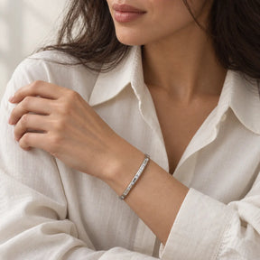 1/2 CT Natural Diamond Bangle in 14K Gold