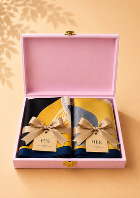His & Her Abstract Silk Gift Set