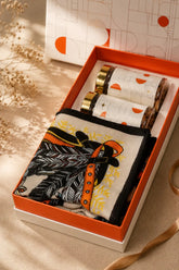 Gift Box with Modern Belt-Design Stole – All-Season Luxury Hamper