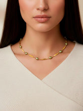 Collar Alas Y Perlas Verde