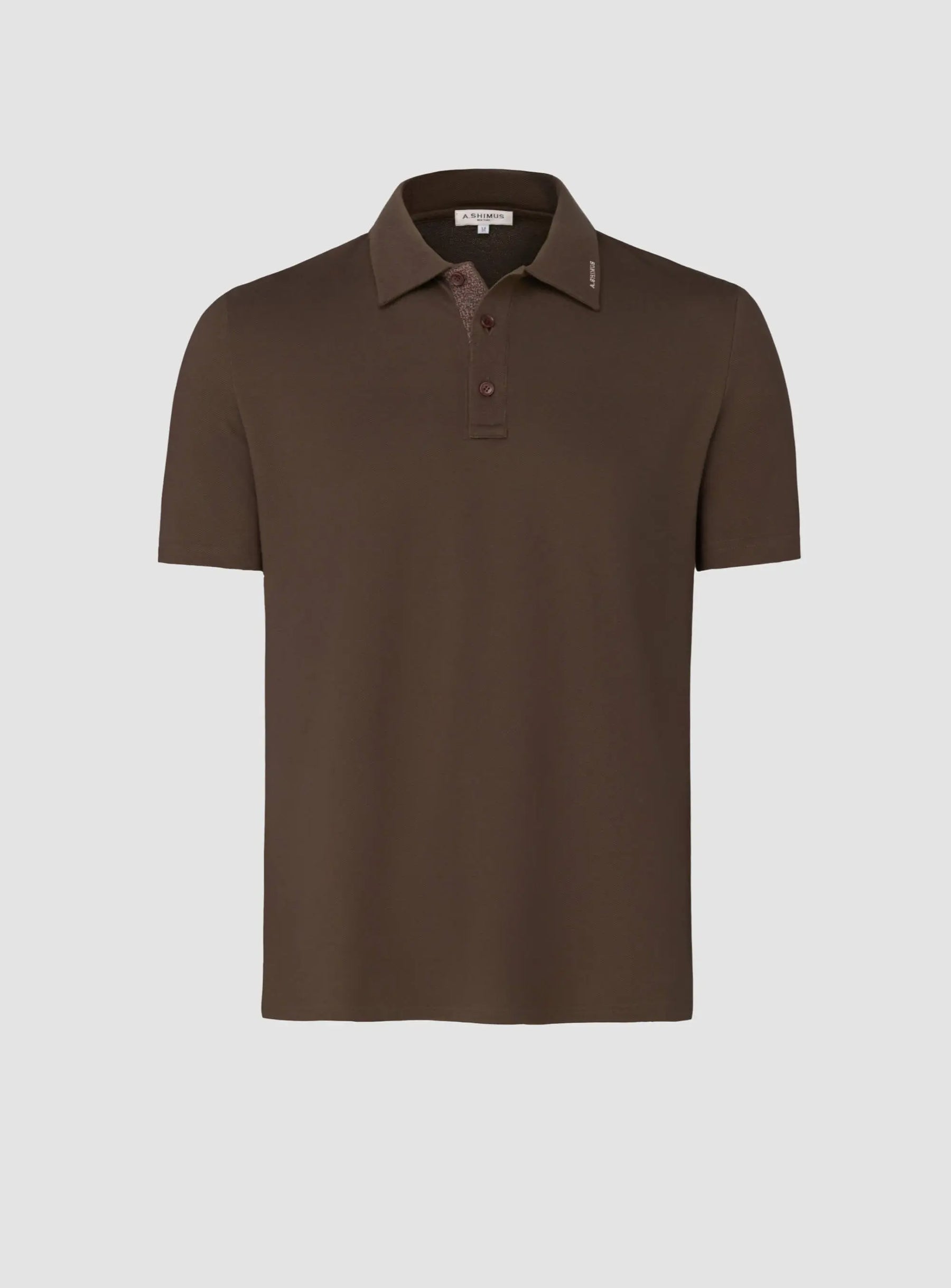 Cotton Polo Shirt with Fancy Tweed