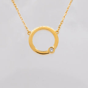 Diamond Circle Necklace