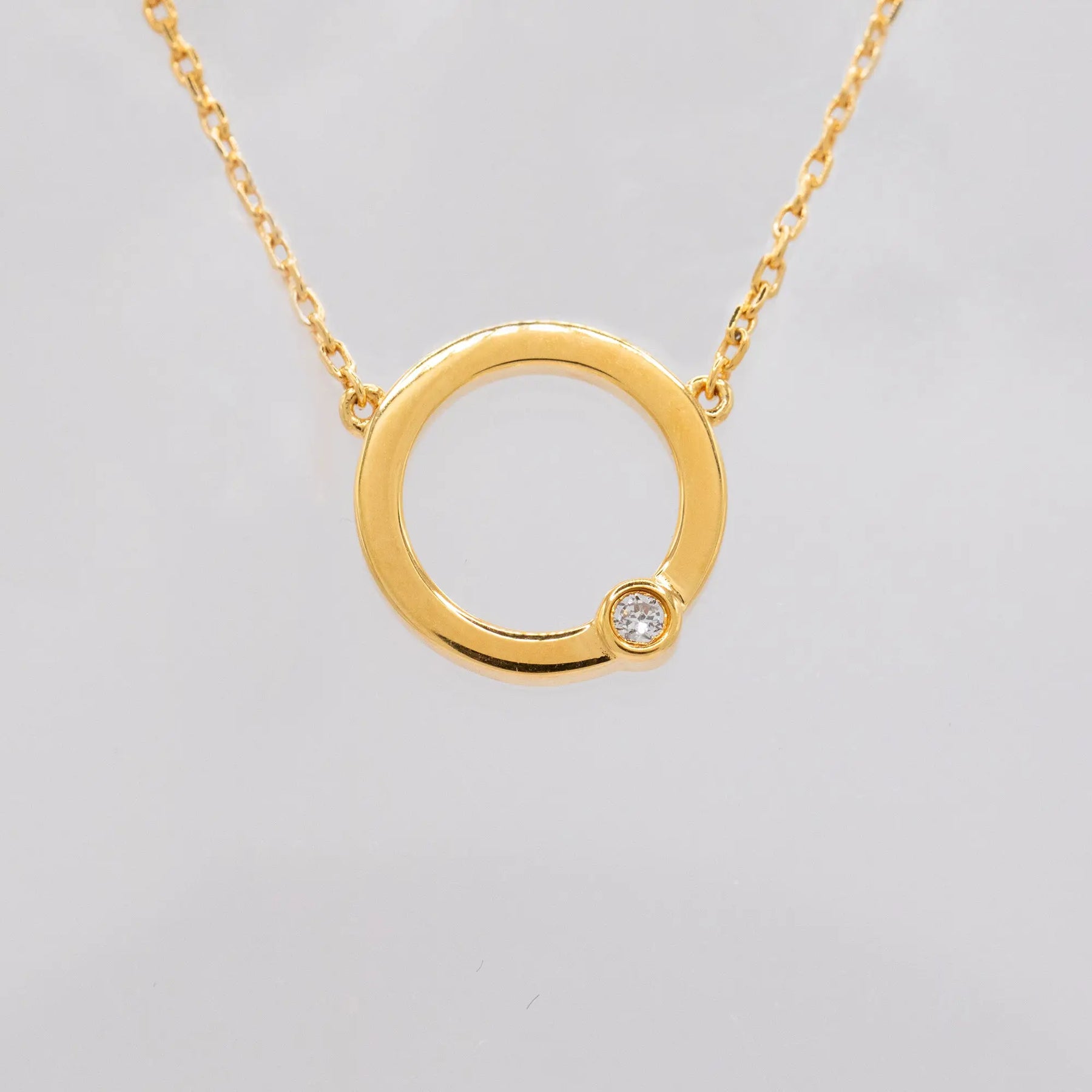 Diamond Circle Necklace