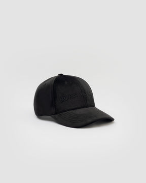 Queens Velvet Baseball Cap - Black