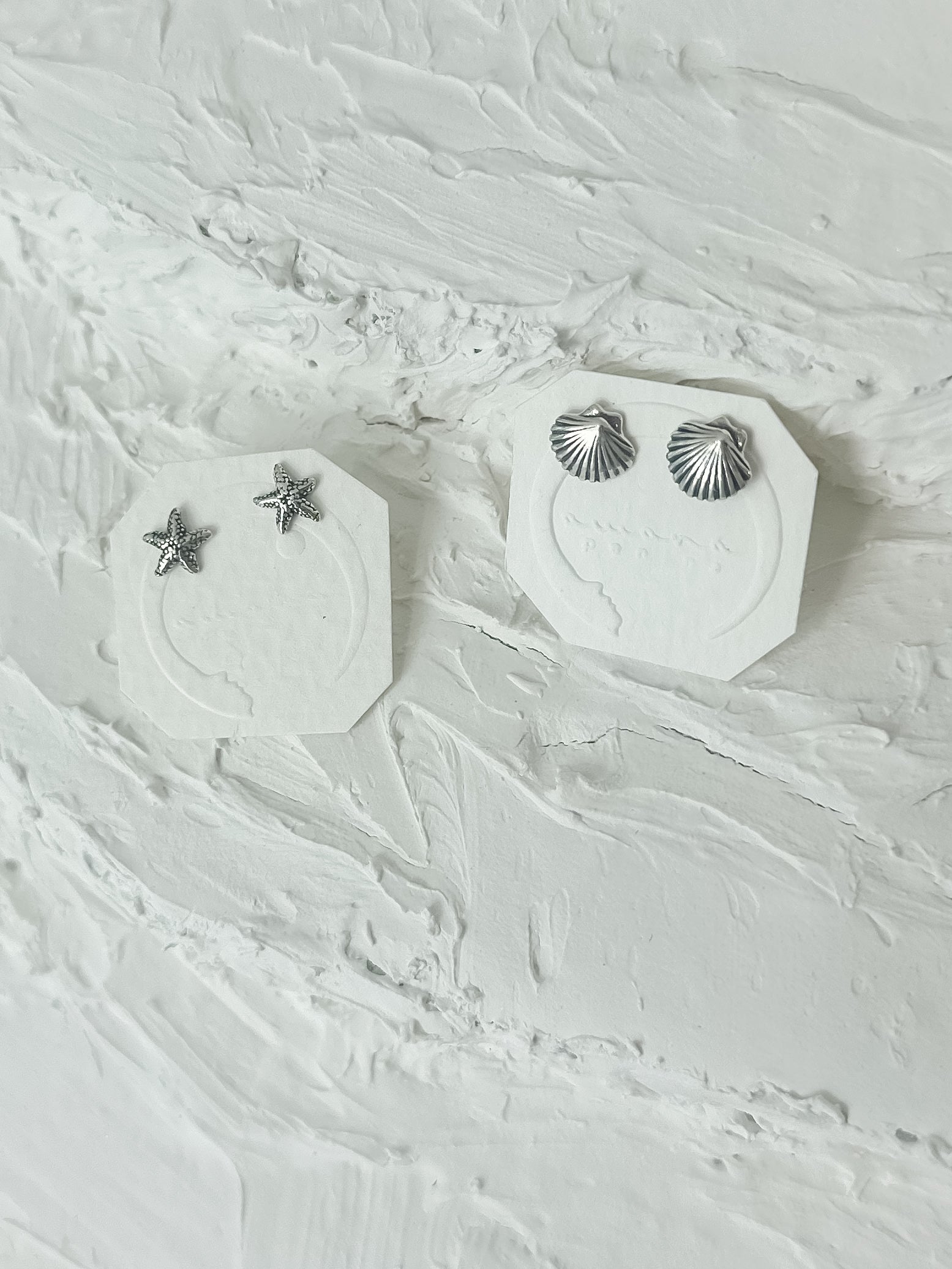 Luxury Sterling Silver Ocean Studs
