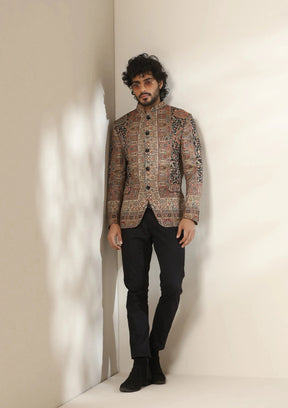 Regal Mosaic pashmina blend Jacket/Bandhgala