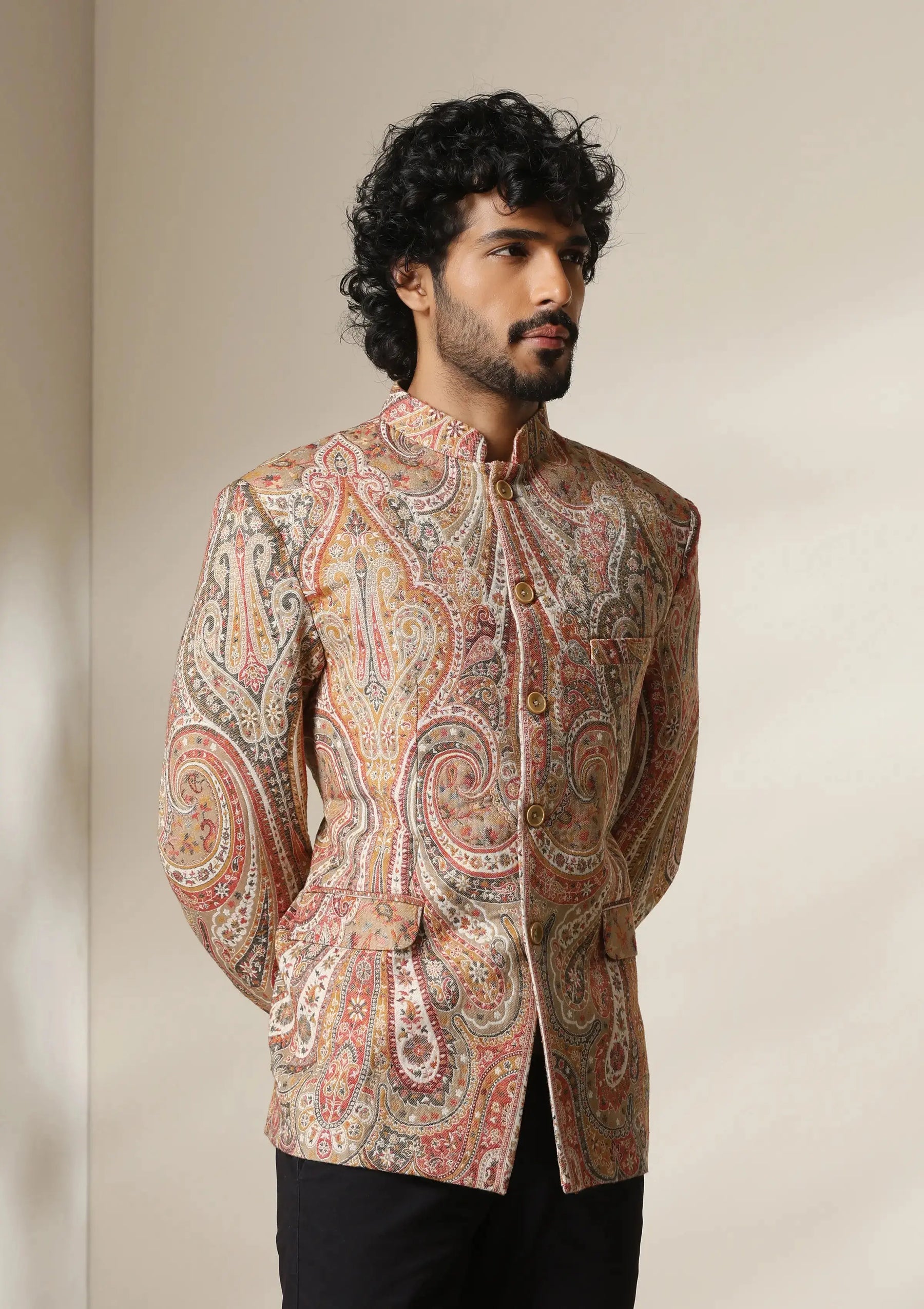 Golden Aura pashmina blend Jacket/Bandhgala