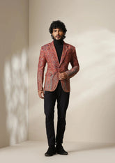 Dusala Crimson Majesty pashmina blend Blazer/coat