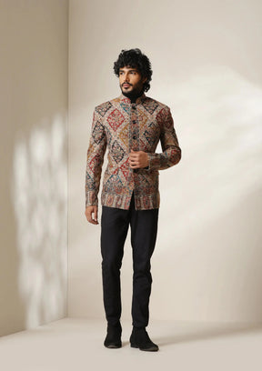 Dusala Heritage Mosaic pashmina blend Blazer/coat