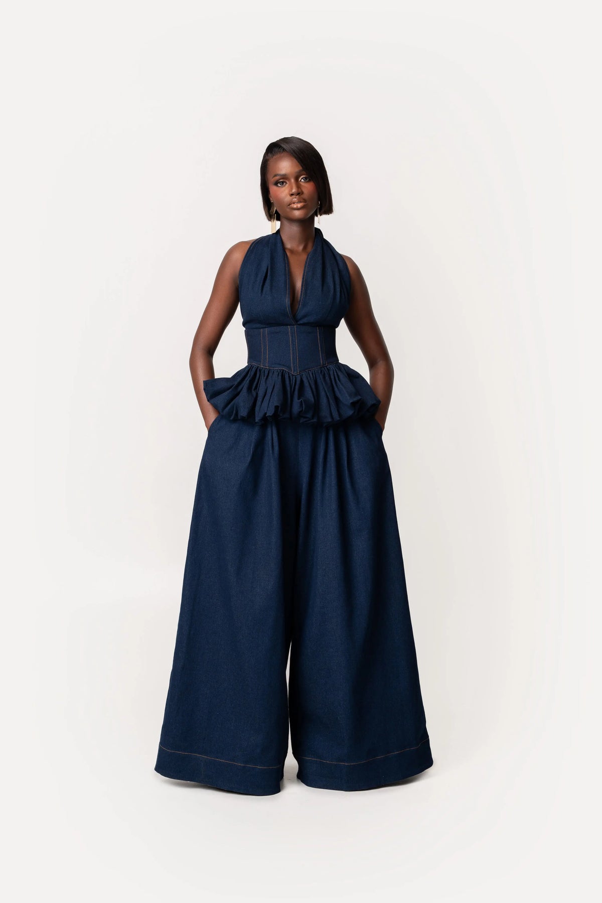 Denim Grace Peplum Top