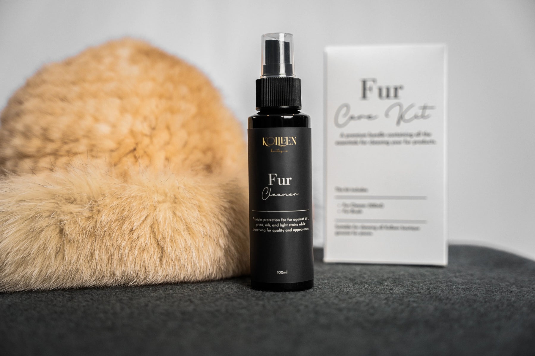 Fur Cleaner ,Premium Fur Cleaner for Jackets – Gentle Yet Effective Cleaning Solution( 250Ml ) Fur Care Kit  included,(2 Cleaners + Soft-Bristle Brush )