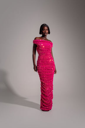 JESS Sequin Maxi Dress in SPINEL