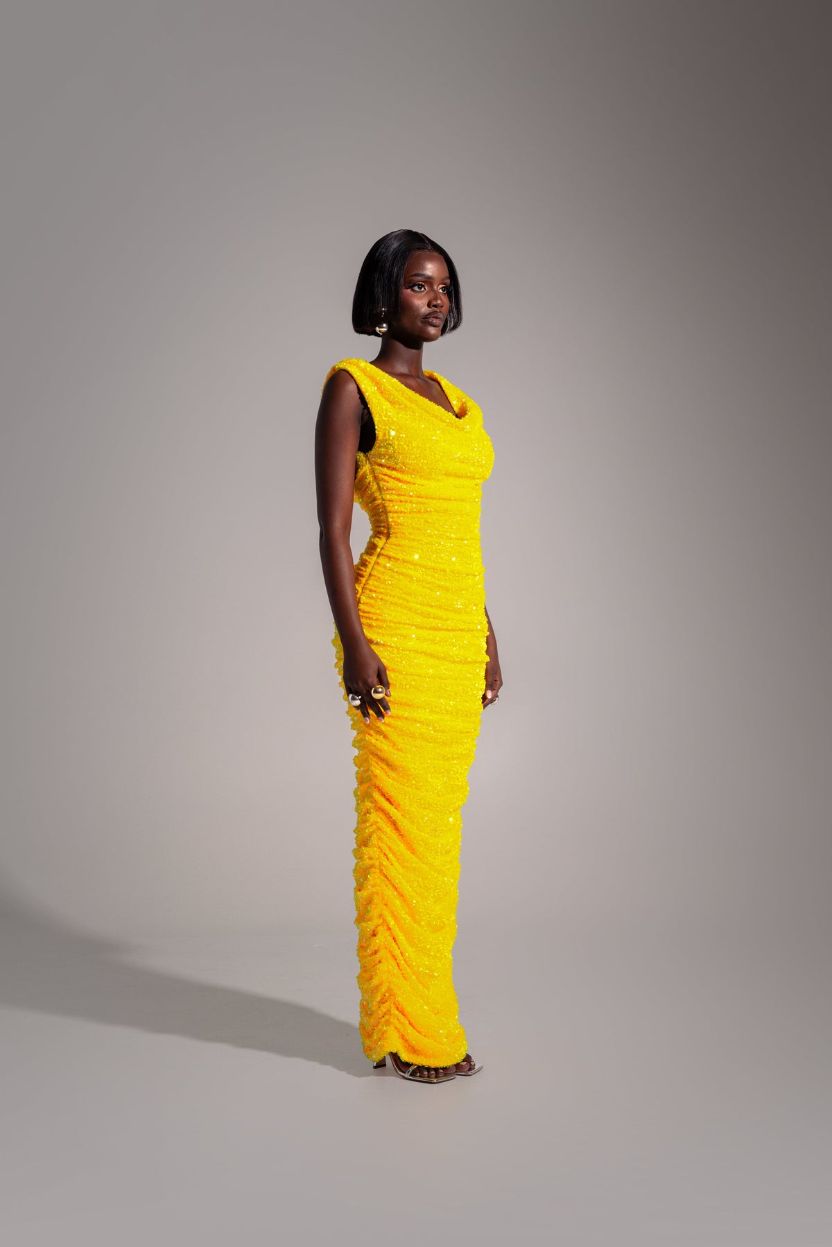 JESS Sequin Maxi Dress in AMBER