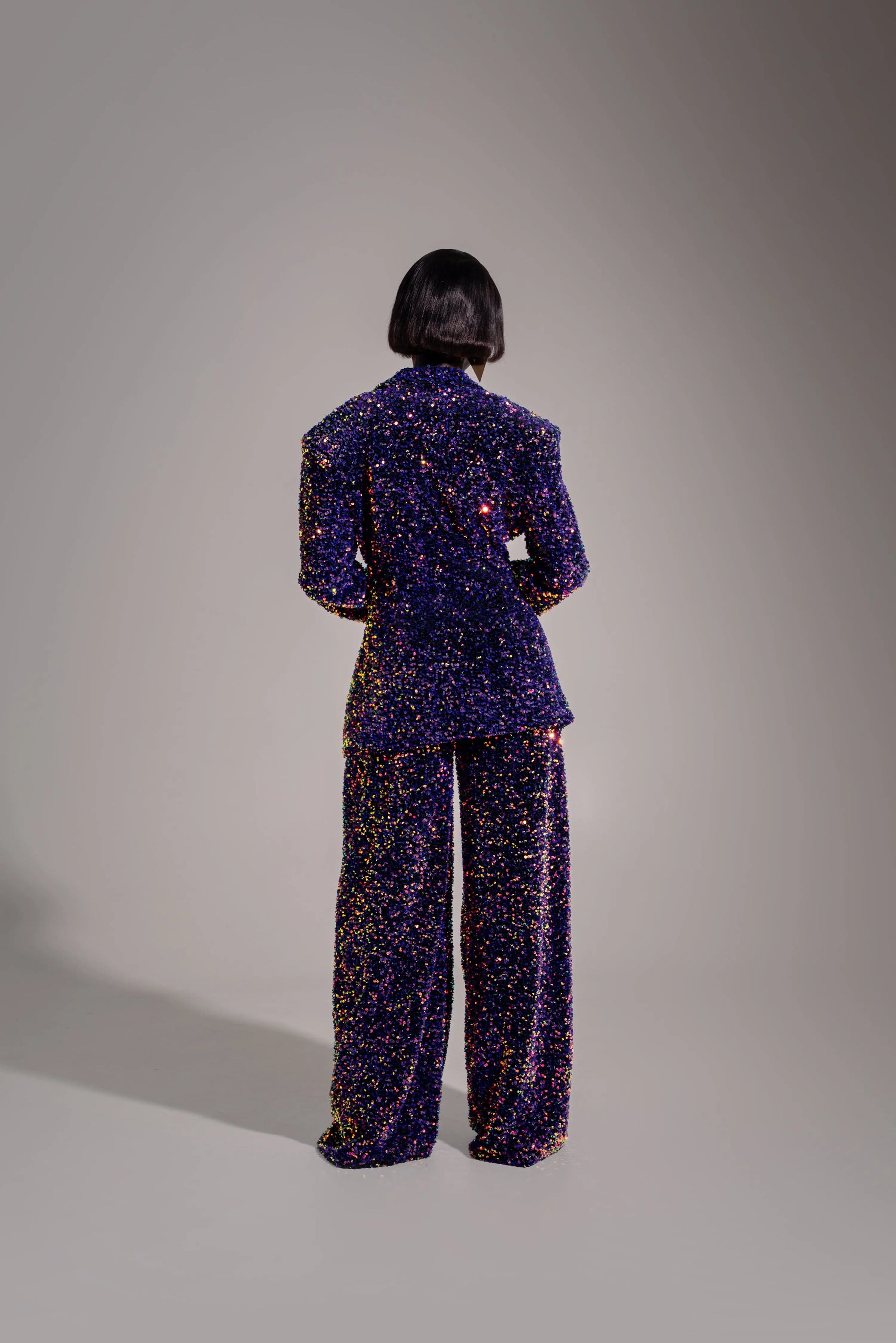 Liza Sequin Pants In Tanzanite