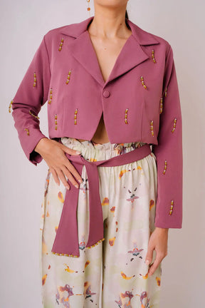 Lara Beaded Oversized Blazer