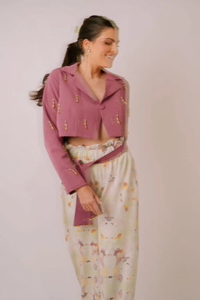 Lara Beaded Oversized Blazer