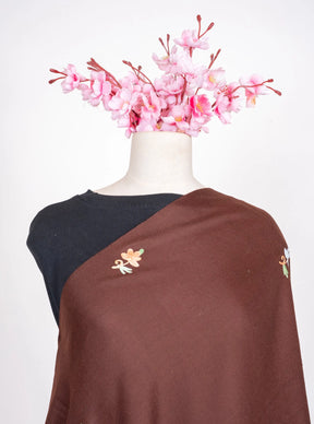 Autumn Meadow Aari Machine Embroidered Shawl