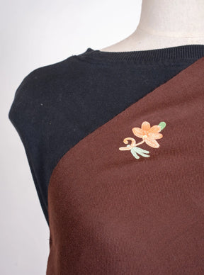 Autumn Meadow Aari Machine Embroidered Shawl