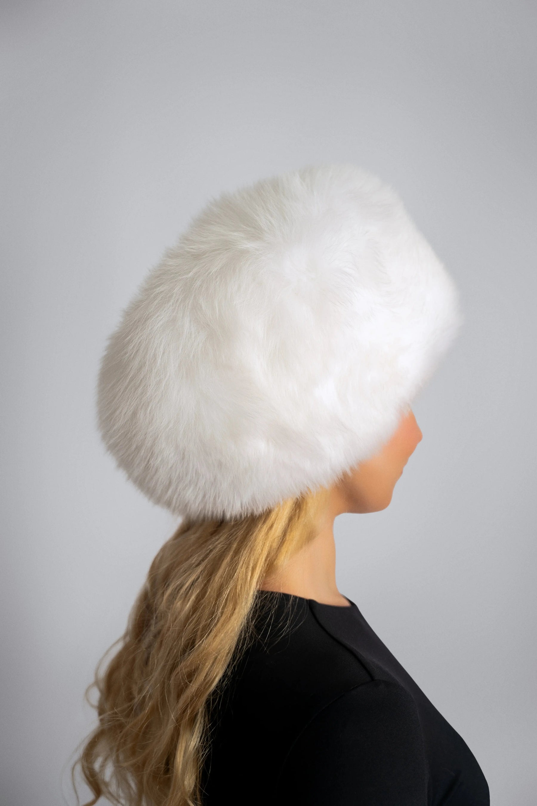 Arctic Elegance White Fox Fur Hat