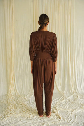 Awaken Jumpsuit in Chocolate