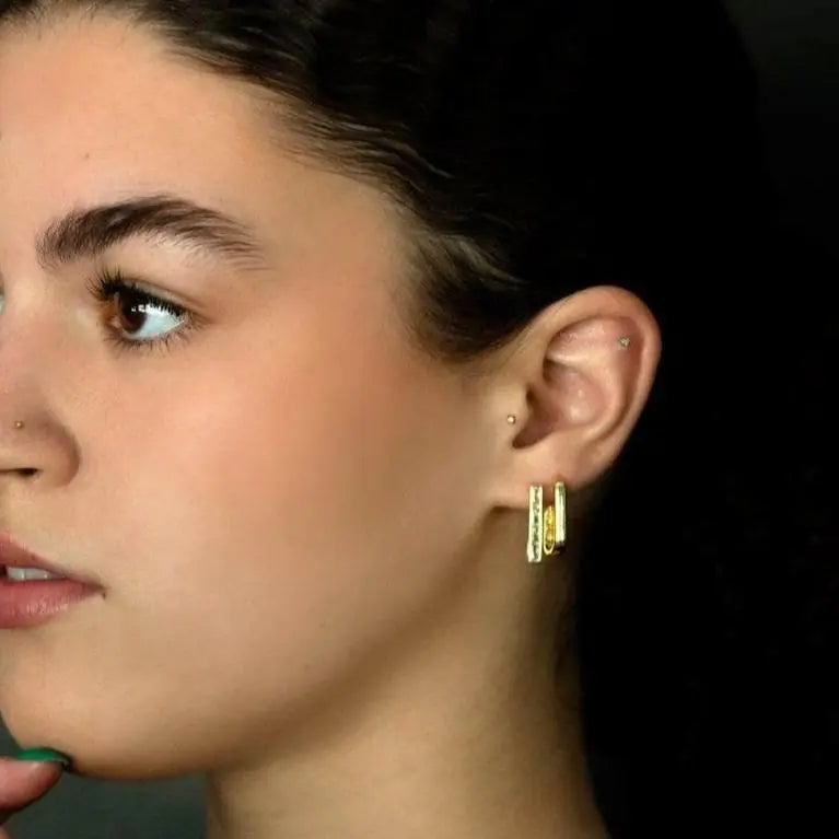 The Windsor Baguette Hoops
